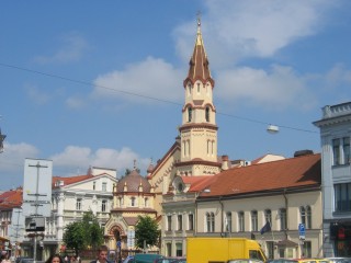 een pleintje ergens in Vilnius