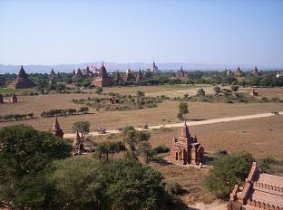 Het uitzicht vanaf een hoge pagode