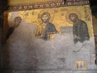 Een mosaic in de Aya Sofia