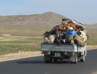 Nomaden aan het verhuizen
